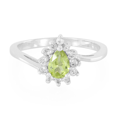 Anillo en plata con Peridoto de Manchú