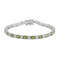 Brazalete en plata con Peridoto de Birmania