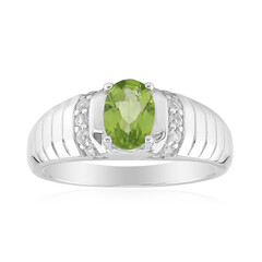 Anillo en plata con Peridoto de Birmania