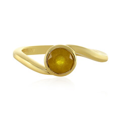 Anillo en plata con Zafiro amarillo de Madagascar