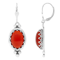 Pendientes en plata con Ónix rojo (Desert Chic)