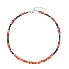 Collar en plata con Ostra espinosa naranja