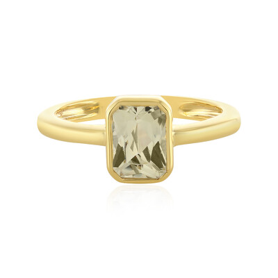 Anillo en plata con Cuncita amarillo canario