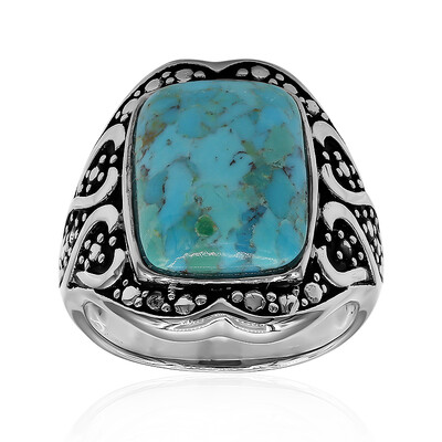 Anillo en plata con Turquesa azul del Mohave Kingman (Art of Nature)