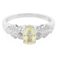 Anillo en plata con Berilo amarillo