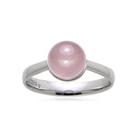 Anillo en plata con Cuarzo rosa