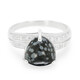 Anillo en plata con Obsidiana Copo de Nieve