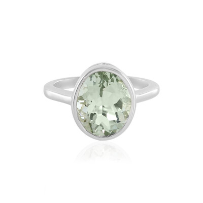 Anillo en plata con Amatista verde