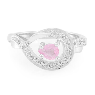 Anillo en plata con Zafiro rosado