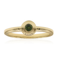 Anillo en oro con Diamante verde VS1