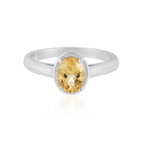 Anillo en plata con Berilo amarillo