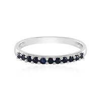 Anillo en plata con Zafiro azul