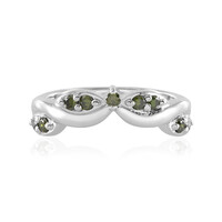 Anillo en plata con Diamante I3 verde