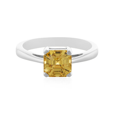 Anillo en plata con Zircón amarillo