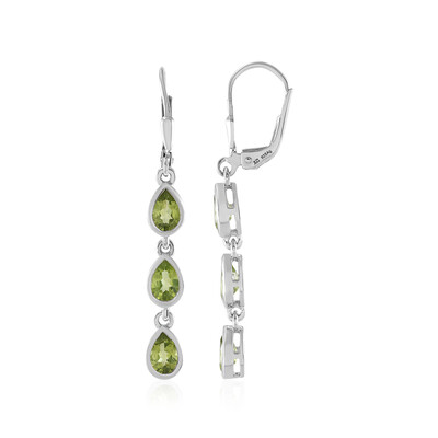 Pendientes en plata con Peridoto