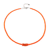 Collar en plata con Ópalo naranja de Etiopía