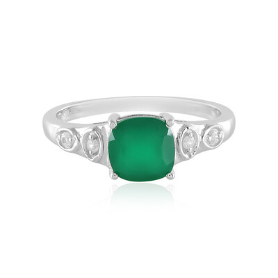 Anillo en plata con Ónix verde