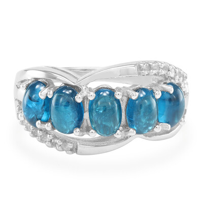 Anillo en plata con Apatita azul rey