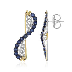 Pendientes en plata con Zafiro azul (Gems en Vogue)