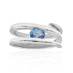 Anillo en plata con Topacio azul suizo (TPC)