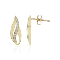 Pendientes en oro con Diamante limpio a lupa F (LUCENT DIAMONDS)