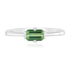 Anillo en plata con Turmalina verde Benedito