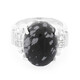 Anillo en plata con Obsidiana Copo de Nieve