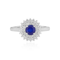 Anillo en plata con Espinela azul royal