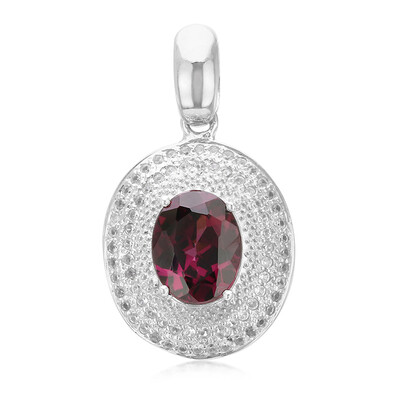 Colgante en plata con Granate Magenta