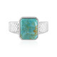 Anillo en plata con Turquesa azul del Mohave Kingman