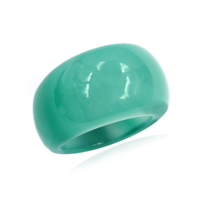 Anillo con Ágata verde