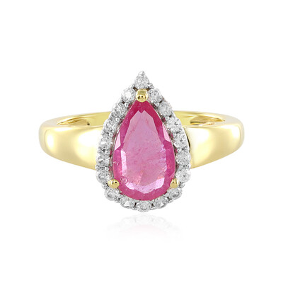 Anillo en plata con Zafiro rosa de Madagascar