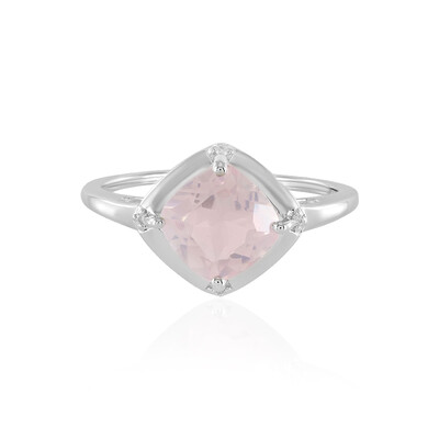 Anillo en plata con Cuarzo rosa