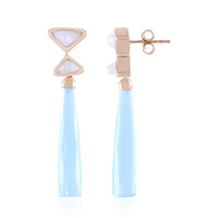 Pendientes en plata con Calcedonia azul (KM by Juwelo)