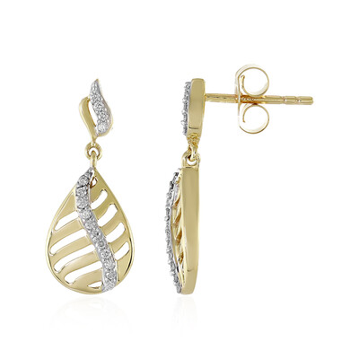 Pendientes en oro con Diamante limpio a lupa F (LUCENT DIAMONDS)