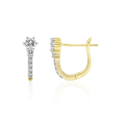 Pendientes en oro con Diamante IF (D) (Annette)