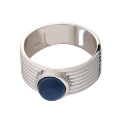 Anillo en plata con Ópalo azul