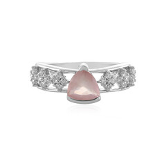 Anillo en plata con Cuarzo rosa