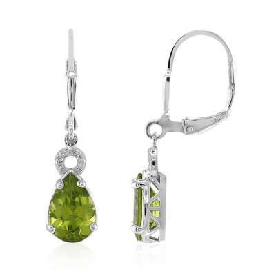 Pendientes en plata con Peridoto de Birmania