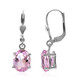 Pendientes en plata con Fluorita rosa (CUSTODANA)