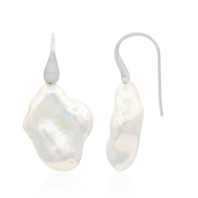 Pendientes en plata con Perla Freshwater (TPC)