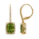 Pendientes en oro con Peridoto de Dashihe (CIRARI)