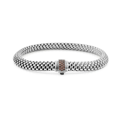 Brazalete en plata con Granate de Mozambique (Nan Collection)