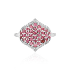 Anillo en plata con Turmalina rosa de Brasil