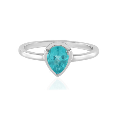 Anillo en plata con Apatita azul