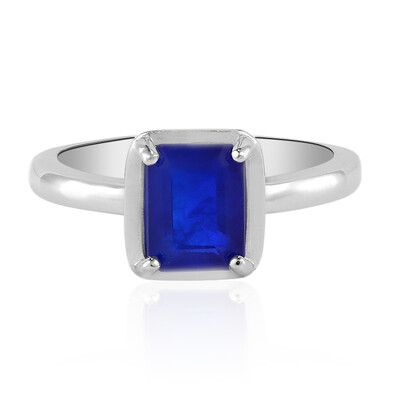 Anillo en plata con Espinela azul royal