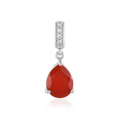 Colgante en plata con Calcedonia roja