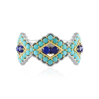 Anillo en plata con Espinela azul cobalto (Gems en Vogue)