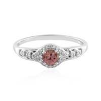 Anillo en plata con Zircón rosado