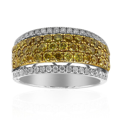 Anillo en oro con Diamante amarillo SI1 (CIRARI)